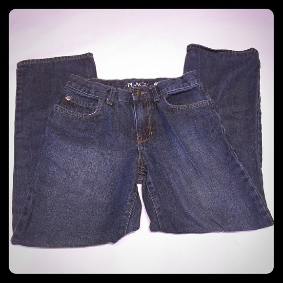 size 10 EUC Boys the childrens place jeans denim /& black wash colors 2 pairs